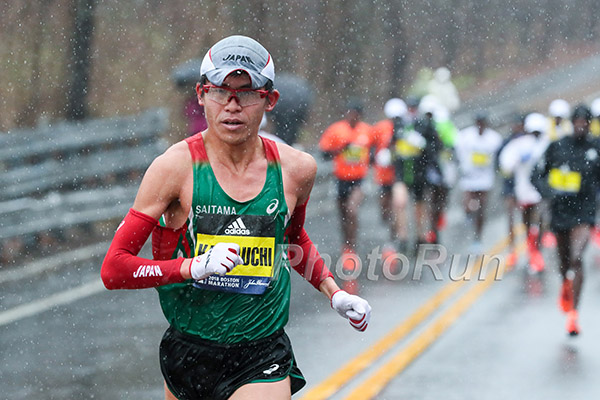 Kawauchi Celebrates After Winning Boston Marathon