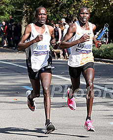 Kamworor and Korir in Central Park